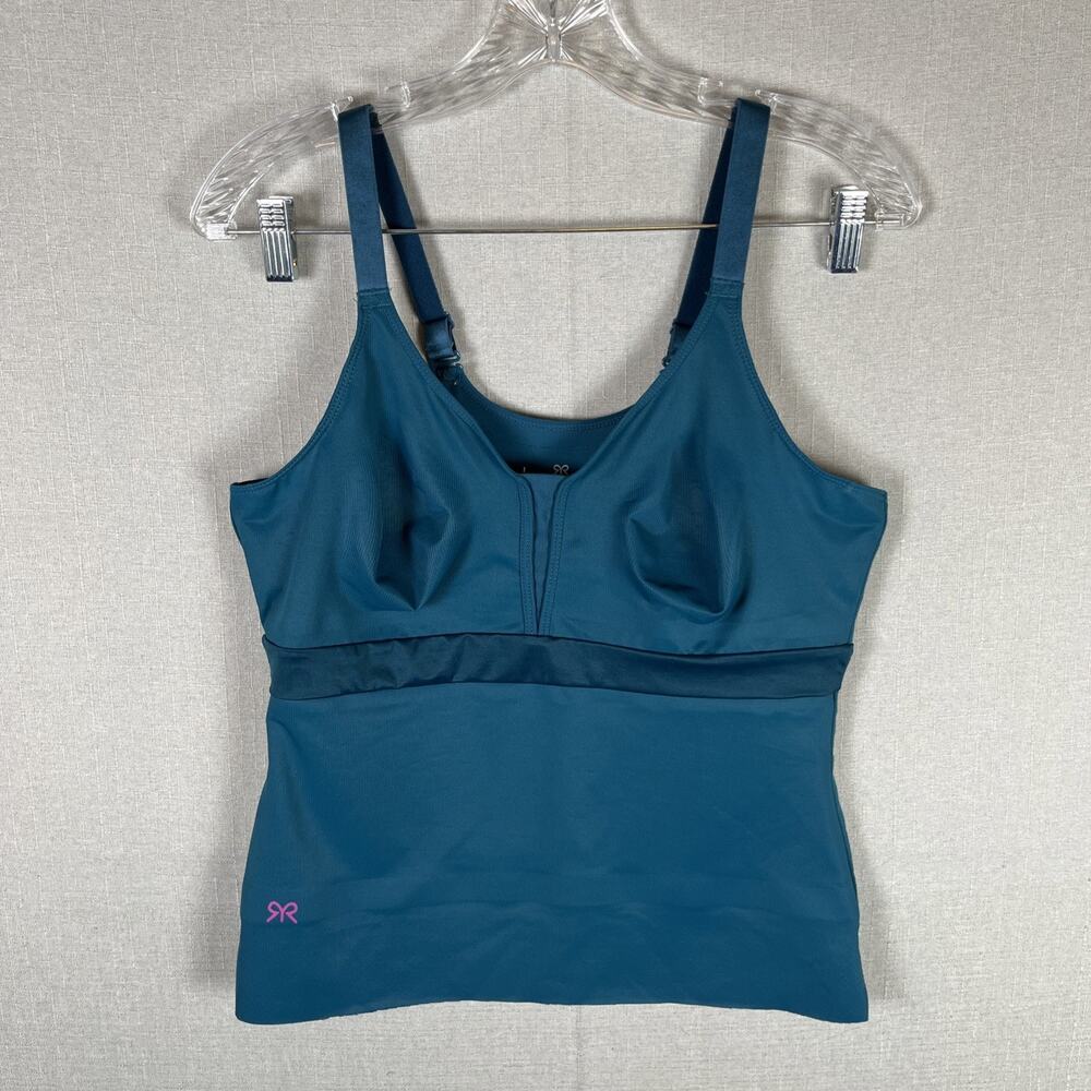 Ruby Ribbon Womens Reina Camisole Size 38 Teal Shapewear Cami Style 1812 NO PADS